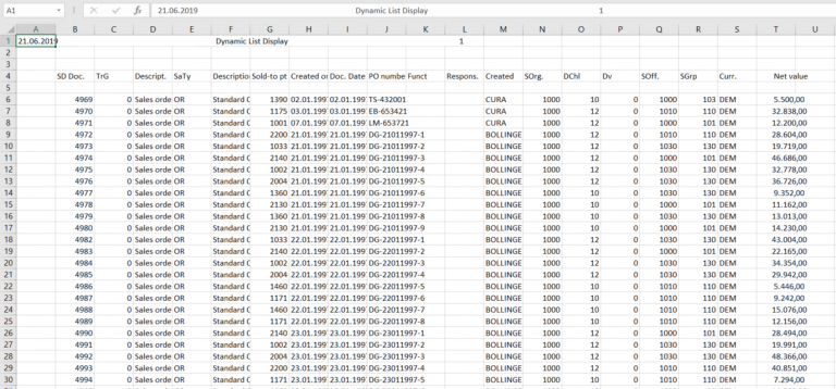 How to convert SAP data to Excel file