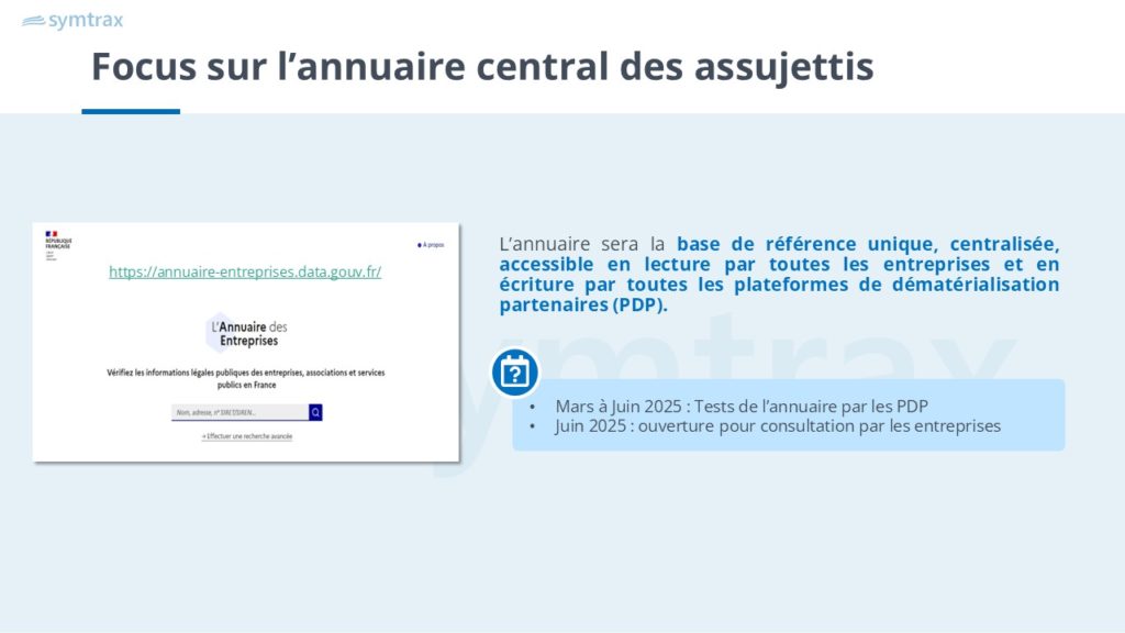 annuaire reforme facturation électronique